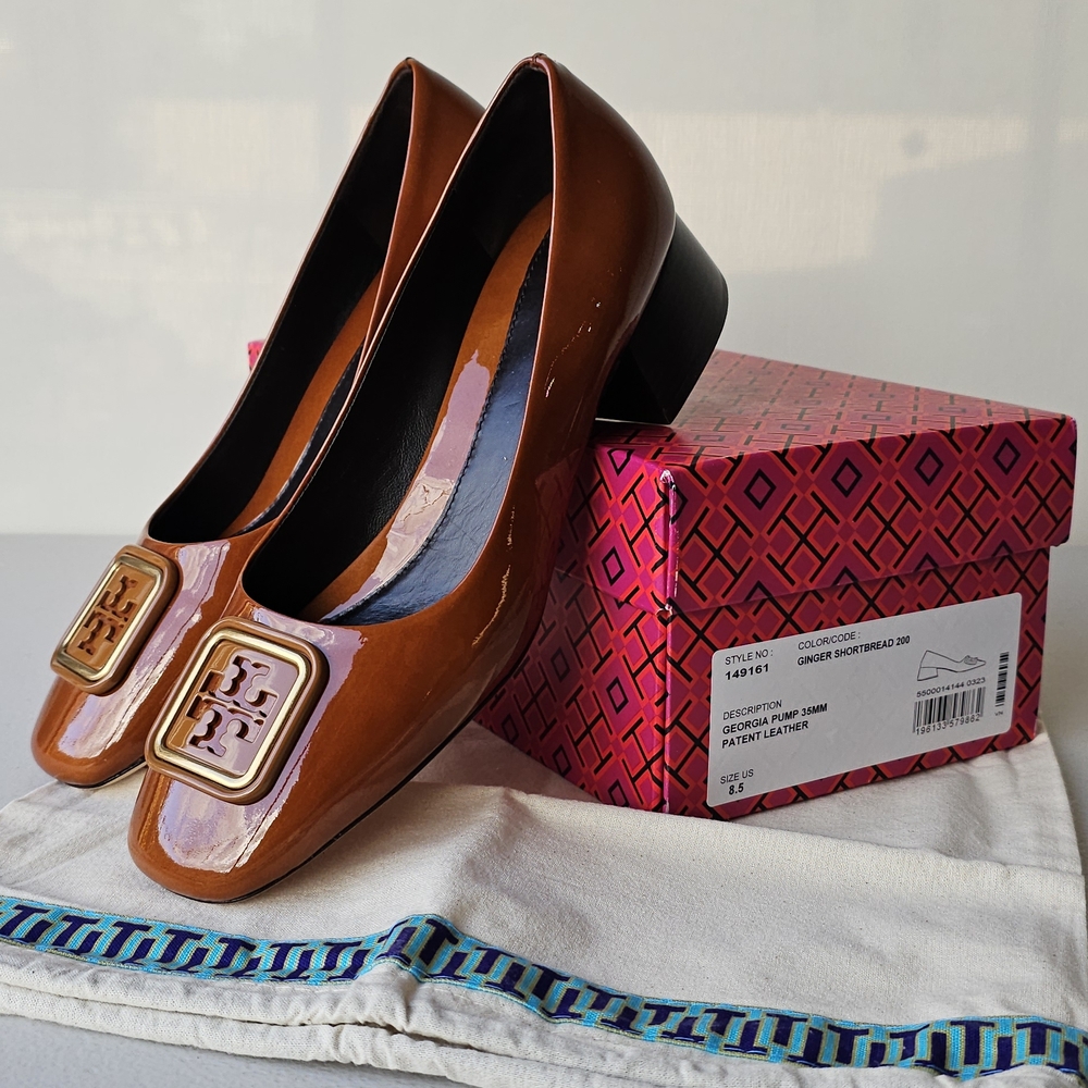 Tory Burch Brown Patent Leather Women's Shoes